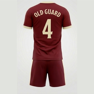 Custom Mighty Eagles Football Club Men's <b>Soccer</b> Jersey Set Maroon Gold Lion Crest Sublimated Breathable Regular Fit All Seasons - Product Image 2