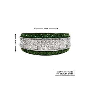 1.00 Ct Round Cut Natural White & <b>Green</b> Diamond Engagement Wedding <b>Ring</b> for Women 925 Sterling Silver Wholesale - Product Image 3