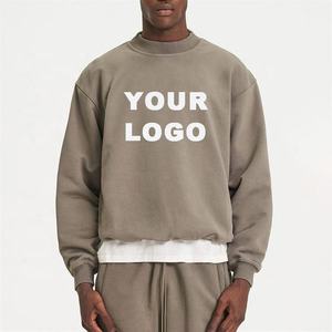 Sudadera Oversize de Algodón 100% para Hombre, Venta al por Mayor OEM, con Logotipo Personalizado Impreso y Bordado, Tejido Grueso para Invierno - Product Image 1