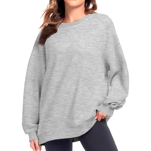 Casual Wear <b>Women's</b> Sweatshirt Pullover Plain 2024 Wholesale Custom OEM Design Crewneck <b>Women's</b> Clothing Breathable Sweatshirts - Product Image 1