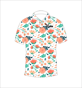 เสื้อโปโลพิมพ์ลายดอกไม้แบบกำหนดเอง แขนสั้น สวมใส่สบาย เหมาะสำหรับกอล์ฟ เทนนิส ชุดทีมฤดูร้อน - Product Image 3
