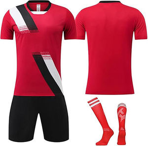 Conjunto de Uniforme de Fútbol, Camiseta y Pantalones Cortos, Talla Grande, Antibacteriano, Transpirable, de Secado Rápido, Ropa Deportiva para Equipos, Entrenamiento y Partidos - Product Image 3