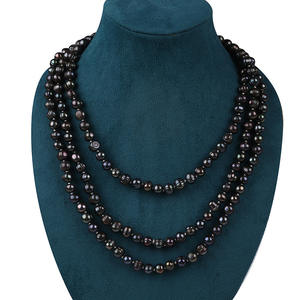 Collier de perles d'eau douce Zhuji 160 cm 8-9 mm, chaîne longue polyvalente pour pull, élégant et tendance - Product Image 4