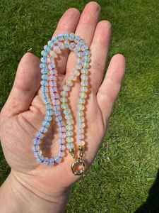 Collier personnalisable en résine marron sucre style bohème avec maillons épais, modèle Angel Jewelry pour mariages et anniversaires - Product Image 6