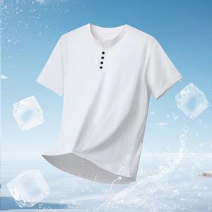 Chemise de golf pour homme à col montant, demi-zip, manches courtes, en polyester et élasthanne, séchage rapide, anti-humidité - Product Image 5