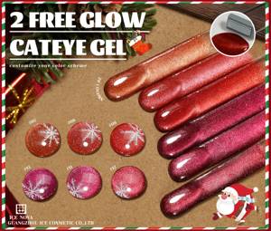 2 Vernis à ongles gel effet œil de chat lumineux gratuits, sans HEMA et sans TPO, gel magnétique <span class=keywords><strong>pour</strong></span> ongles avec effet diamant broyé et haute brillance - Product Image 2