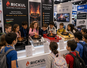 Rickul Plasma Electric Cooking <b>Stove</b> with Safe Flame Technology Single Burner Portable Outdoor & Household Use Glass Surface - Product Image 3