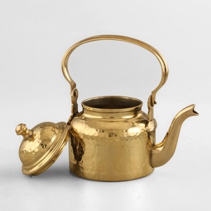 Ramadan Special Brass <b>Kettle</b> with Handmade Tea & Coffee Serving Pot for Iftar & Suhoor Elegant Traditional Design - Product Image 5