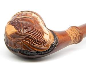 Pipe à tabac en bois de qualité supérieure, vintage, sculptée à la main, pour club ou bar, pipe à tabac artisanale à prix abordable - Product Image 5