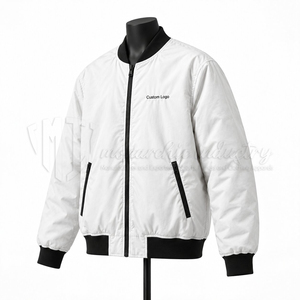 Veste bomber légère à fermeture éclair personnalisée OEM en gros avec logo personnalisé - Coupe-vent respirant écologique unisexe - Product Image 3