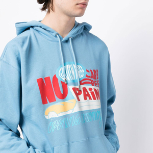 Sweat à capuche uni en coton mélangé pour homme, impression personnalisée de haute qualité, streetwear basique personnalisé - Product Image 6