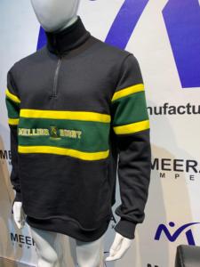 เสื้อจั๊มเปอร์คอซิปแบบสามช่องทรงหลวม ผ้าฟลีซคอตตอน 100% สีบล็อกกิ้ง สำหรับผู้ชาย ขายส่ง - Product Image 3
