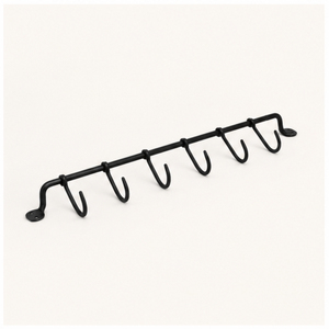 Factory Direct Wall Mounted Kitchen Utensil Rail Matte <b>Black</b> Iron Pot & Pan Hanging Rack Space-Saving Organizer for Kitchens - Product Image 3