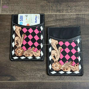 ซองใส่บัตรหนังแท้ทำมือลายตารางหมากรุกคุณภาพสูง ทนทาน สำหรับใช้ในชีวิตประจำวัน ผลิตตามสั่งจากโรงงาน - Product Image 5