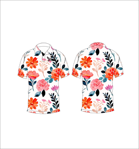 เสื้อโปโลชายลายดอกไม้เขตร้อน พิมพ์ลายทั้งตัว แขนสั้น สไตล์ลำลอง สำหรับเล่นกอล์ฟ - Product Image 2