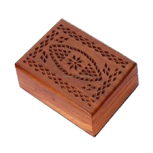 Boîte en bois sculptée à la main, style moderne avec vernissage, meilleur prix - Product Image 3
