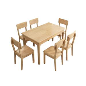Juego de Mesa de Comedor de Madera de Teca Premium ARTERRA, Mesa y Sillas de Comedor Modernas, Minimalistas y Ecológicas para el Hogar, Hotel o Restaurante - Product Image 1
