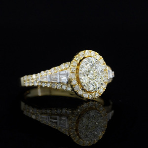 Bague de fiançailles et de mariage en argent sterling 925 style hip-hop, sertie de pierres en grappe, taille baguette, monture à griffes, plaqué rhodium, pour cadeau d'anniversaire - Product Image 6