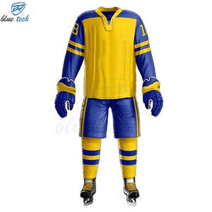 Ensemble de maillots de hockey sur glace haute performance personnalisés pour équipe, respirant, par sublimation, grandes tailles, protection UV, kit de sportswear - Product Image 4