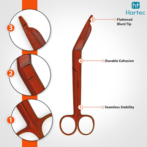 Servicio OEM ODM para uso hospitalario y de emergencia: Tijeras manuales de acero inoxidable para vendajes, ideales para clínicas (tipo Lister) - Product Image 4