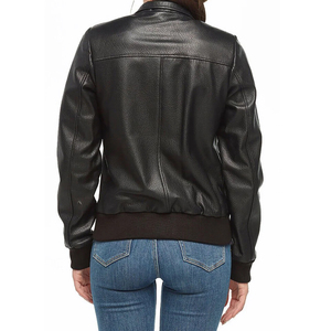Factory Direct <b>Womens</b> Leather <b>Jacket</b> Premium Solid Color <b>Winter</b> Fashion Casual Outerwear Soft <b>Warm</b> Windproof Breathable Ladies - Product Image 3