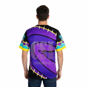 เสื้อกีฬาโพลีเอสเตอร์ 100% แบบสั่งทำพิเศษ ผลิตจากผ้าโพลีเอสเตอร์ 100% สำหรับผู้ชาย ด้วยเทคนิคการพิมพ์แบบซับลิเมชั่น - Product Image 3