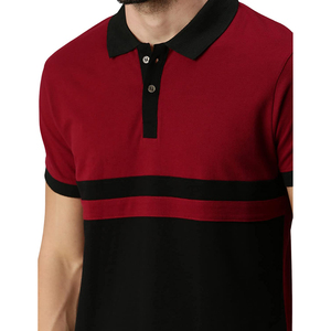 T-shirts Polo Homme Oversize à Manches Longues en Tissu Extensible Teint en Fil Rayé et Color Block 305 g/m² Personnalisés – Vente en Gros - Product Image 6