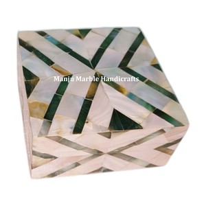 Personalización India hecha a mano Beat Art Making MDF caja de nácar con fregona con forma de flor de varios colores para artículo de regalo de joyería - Product Image 5
