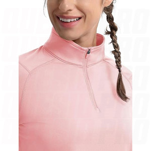 Zip Pullover <b>Women</b> Fleece <b>Top</b> Athletic Running Sweatshirt Long Sleeve <b>Warm</b> Breathable Moisture Wicking Quick Dry Workout Shirts - Product Image 4