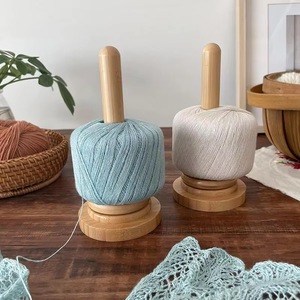 <b>Bamboo</b> Yarn Holder Yarn Stand Rotating Ball Winder <b>Knitting</b> Crochet Thread Organizer for Handcrafts Use - Product Image 4