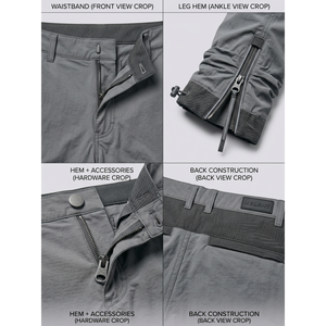 Men's Techwear Cargo Pants OEM Private Label Slim Tapered Streetwear with Customized Logo Nylon Cotton Ripstop Wrinkled Technics - Product Image 4
