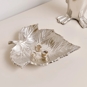 Ensemble de 2 bols à bijoux en métal doré, style glamour, porte-bagues, boucles d'oreilles, colliers, cadeau de mariage, bol décoratif pour bibelots - Product Image 2