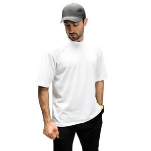 <b>White</b> <b>Men</b> Oversized <b>Short</b> <b>Sleeve</b> T <b>Shirt</b> Crew Neck Loose Fit Solid Color Casual Everyday Basic Summer Lightweight Tee <b>Shirt</b> Top - Product Image 1