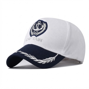 Gorra de Capitán de 5 Paneles, Color Blanco Marino, Bordada, Unisex, Ajustable, para Navegación, Viajes, Yacht - Product Image 6