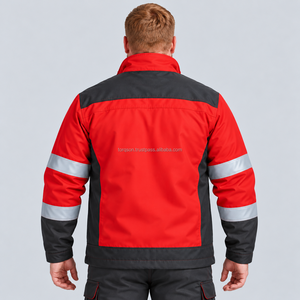 Casual Fashion Reflective Waterproof Safety Work Wear <b>Jacket</b> For <b>Men</b> <b>Yellow</b> Security With Shipment And Delivery Workwear <b>Jacket</b> - Product Image 2