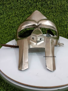 Máscara Facial de Gladiador de Acero Suave Estilo Caballero Medieval MF Doom Mad-villain Forjada a Mano para Disfraces de Cosplay y Reenactment para Adultos - Product Image 5