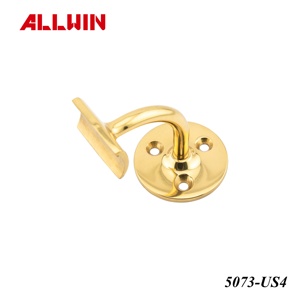 Brushed Brass Finish Stainless Steel <b>Handrail</b> Railing <b>Wall</b> <b>Mounted</b> Bracket Modern Design Hotel Rust Resistant - Product Image 3