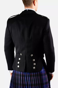 Veste de cérémonie écossaise Prince Charlie élégante pour homme, 100 % laine, motif uni, saison hiver, service OEM, classique - Product Image 2