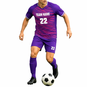 Uniforme de Fútbol de Alta Calidad, 100% Poliéster Transpirable, Nombre del Equipo y del Jugador Sublimados, Número, Camiseta de Fútbol, Kits Deportivos - Product Image 6