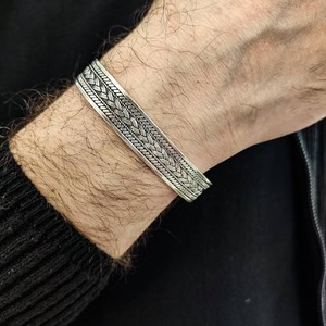 Bracelet ajustable en cuivre pur fait main, accessoire de mode tendance pour hommes et femmes - Product Image 6