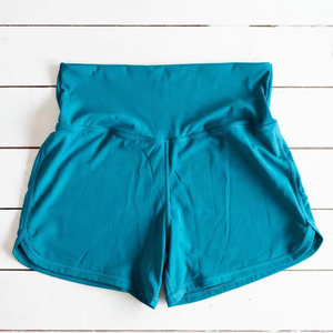 Shorts de sport taille haute pour femmes, effet push-up fessier, froncé, pour yoga et gym, vente en gros - Product Image 1