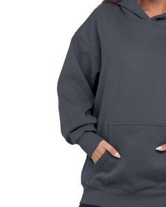 Sweat-shirt à capuche oversize pour femme, haut décontracté et confortable à manches longues, coupe ample, style streetwear, en coton doux - Product Image 3