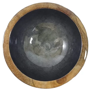 Nouveauté : Bols décoratifs en bois et résine pour salades et fruits, style unique, pour cuisine moderne, écologiques, parfaits pour les mariages - Product Image 1