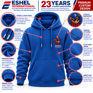 Fabricant de sweats à capuche brodés en mélange coton-polyester pour marques privées avec logos personnalisés et commandes en gros dans le monde entier - Product Image 1