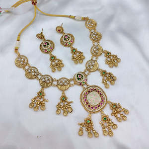Conjunto de Joyería de Moda Heritage Pota Stone & Pearl, Collar-10575497PGR - Product Image 1
