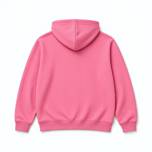 Sudadera con Capucha de Dibujos Animados de Lobo Rosa, Unisex, Corte Regular, Informal, para Otoño, con Estampado de Goteo, Bolsillo Delantero, Tejido FRENCH TERRY - Product Image 3