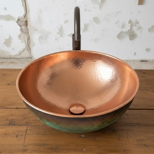 copper sink smooth texture copper <b>basin</b> uniform finish copper sink perfect shape copper <b>basin</b> balanced design - Product Image 5