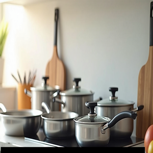 Marmites à soupe en acier inoxydable de qualité supérieure pour la cuisine des hôtels européens, compatibles avec l'induction, lavables au lave-vaisselle, luxe moderne - Product Image 2