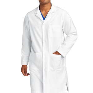ชุดแพทย์ OEM สำหรับผู้ชาย เสื้อกาวน์แพทย์แขนยาวสำหรับห้องปฏิบัติการ และผู้จัดจำหน่ายเสื้อกาวน์แบบเรียบง่าย สวมใส่สบาย ทนทาน - Product Image 2