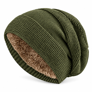 Unisex Knit Beanie <b>Hat</b> Solid Color Warm Fleece <b>Lined</b> Winter Cap Casual Style Adult Fit 56-58CM - Product Image 4